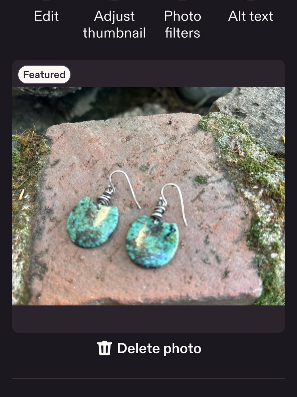 Handmade Turquoise & Sterling Silver Dangle Earrings Boho